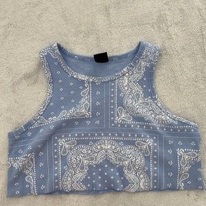 Pacsun Blue Bandana Top
